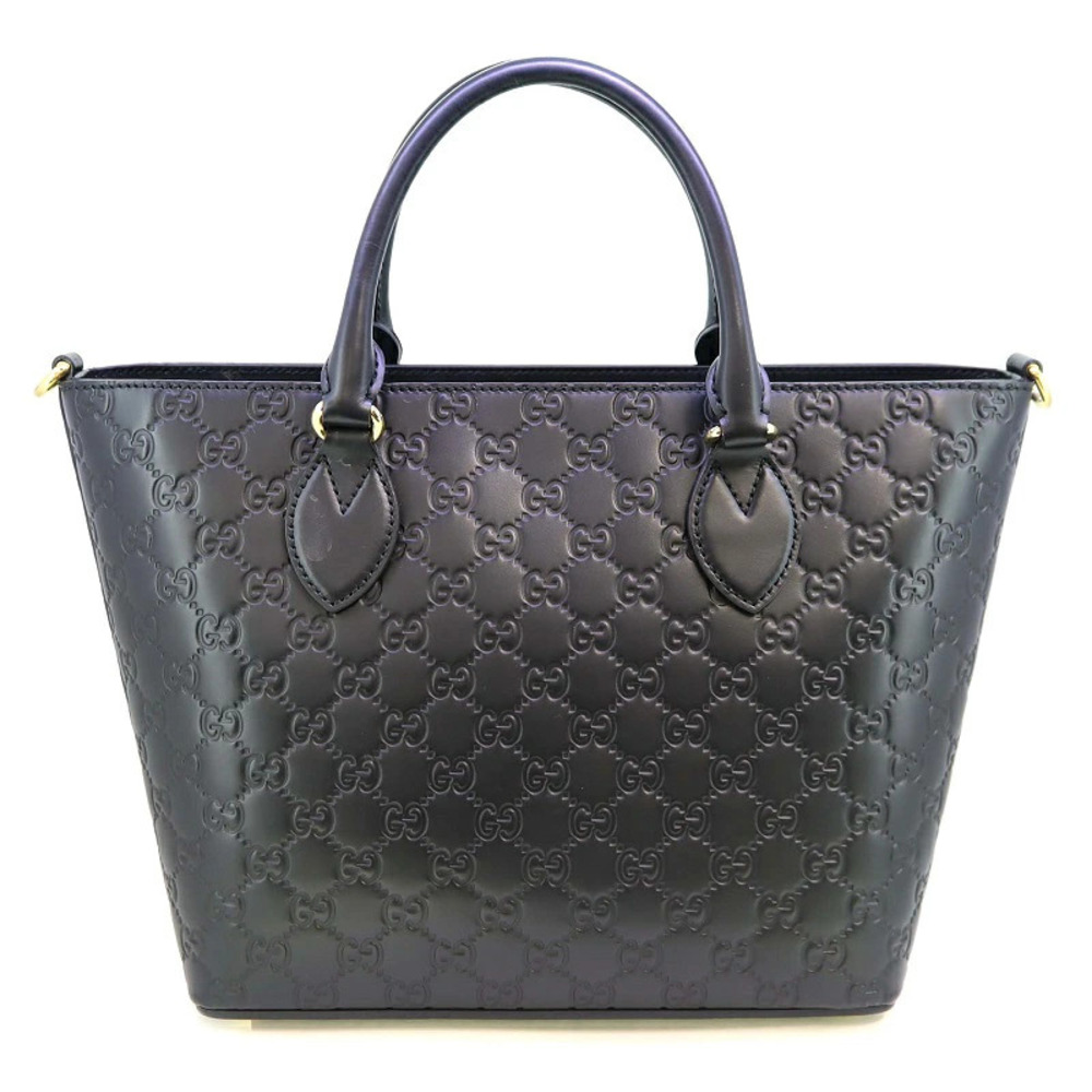 GUCCI Bag Shima Shoulder Handbag GG Canvas Leather Black